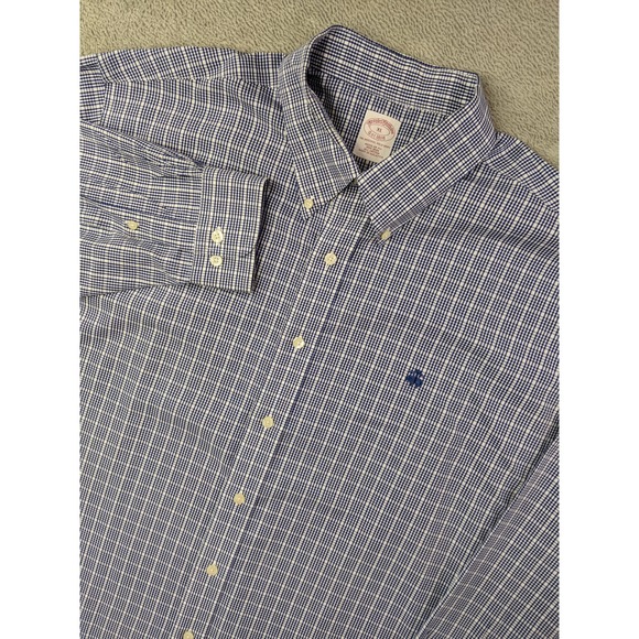 Brooks Brothers Other - Brooks Brothers Mens XL Blue Gingham Checkered Button Down Long Sleeve Shirt